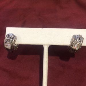 Vintage Ear Hugger Hoop Earrings with Crystal-Boutique